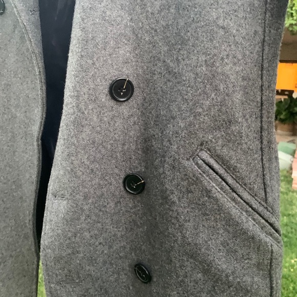 Jasper Conrad Men’s Grey Pea Coat (SMALL) - Picture 4 of 7